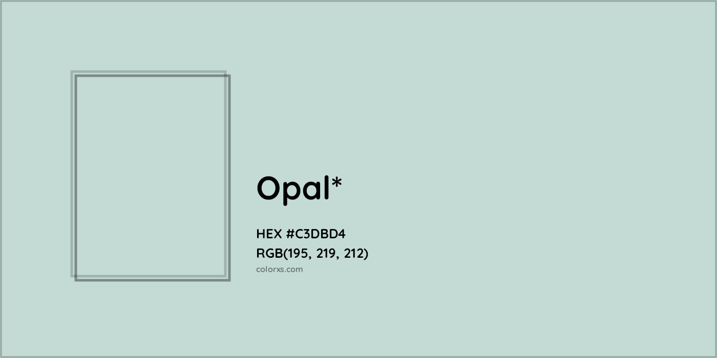 HEX #C3DBD4 Color Name, Color Code, Palettes, Similar Paints, Images