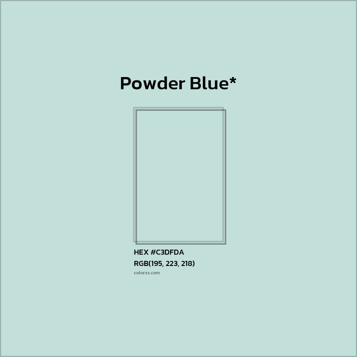 HEX #C3DFDA Color Name, Color Code, Palettes, Similar Paints, Images