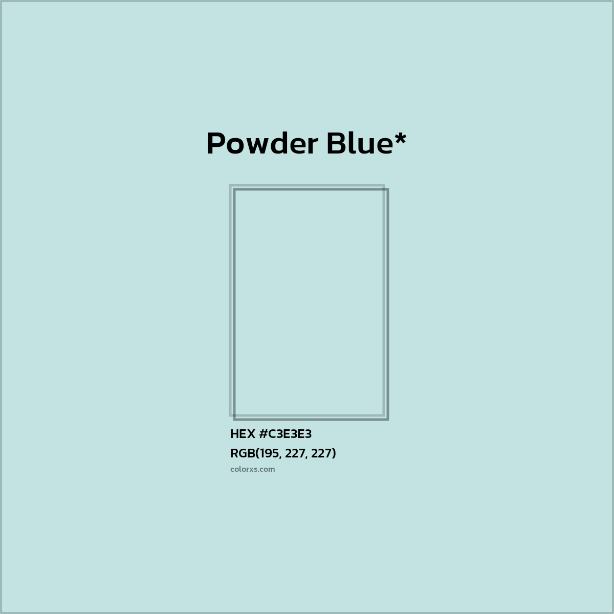 HEX #C3E3E3 Color Name, Color Code, Palettes, Similar Paints, Images