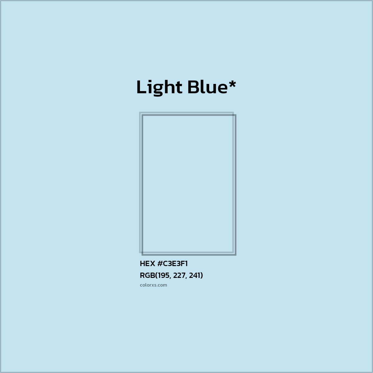 HEX #C3E3F1 Color Name, Color Code, Palettes, Similar Paints, Images