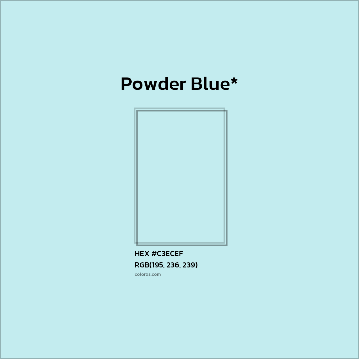HEX #C3ECEF Color Name, Color Code, Palettes, Similar Paints, Images