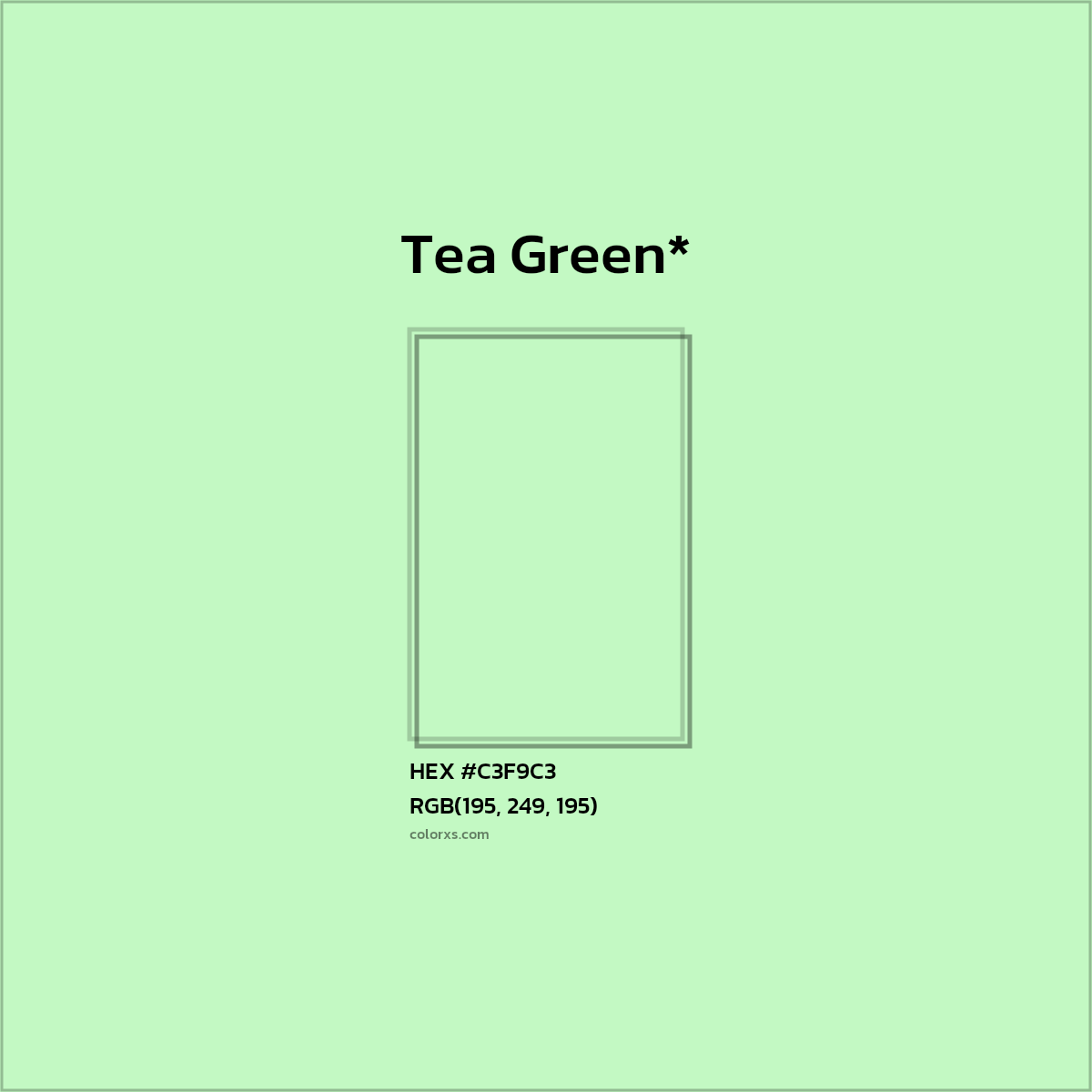 HEX #C3F9C3 Color Name, Color Code, Palettes, Similar Paints, Images
