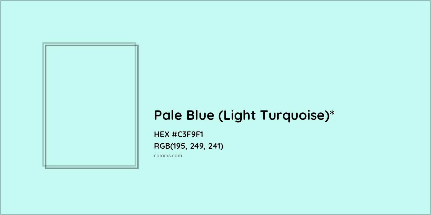 HEX #C3F9F1 Color Name, Color Code, Palettes, Similar Paints, Images