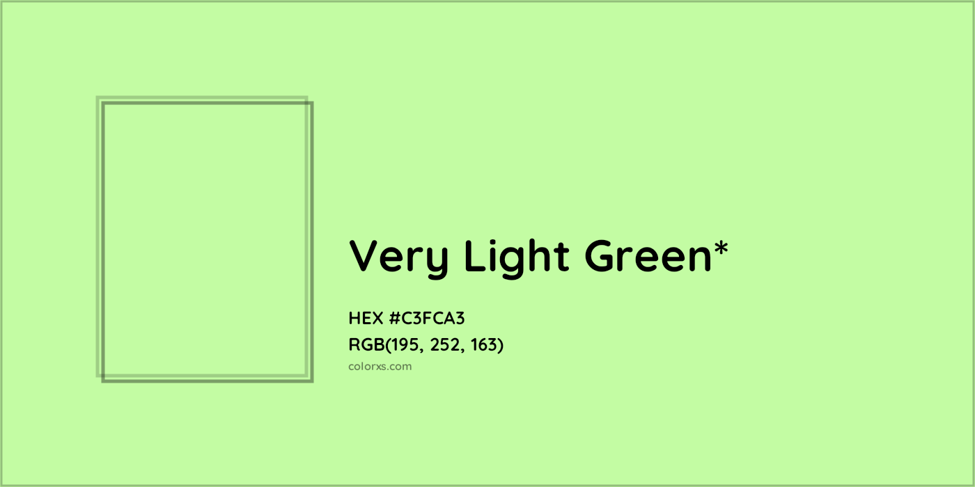 HEX #C3FCA3 Color Name, Color Code, Palettes, Similar Paints, Images