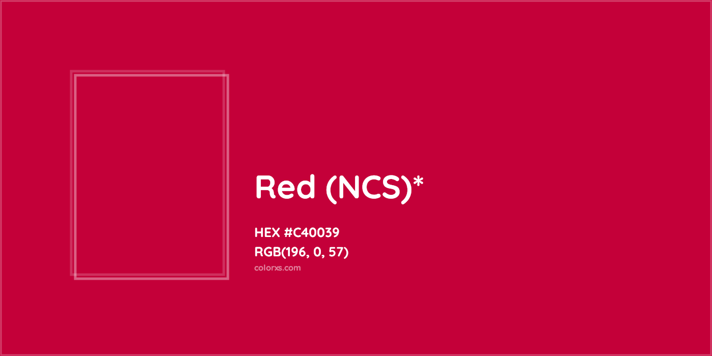 HEX #C40039 Color Name, Color Code, Palettes, Similar Paints, Images