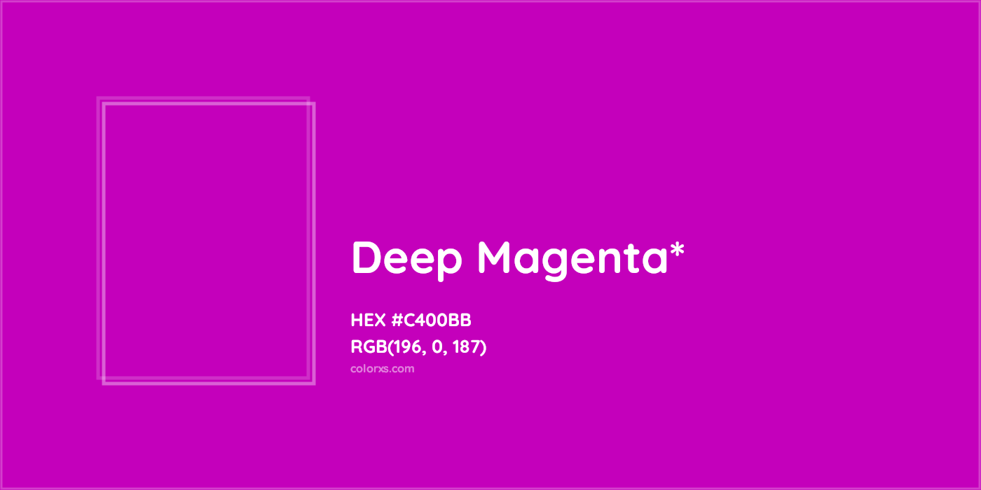 HEX #C400BB Color Name, Color Code, Palettes, Similar Paints, Images