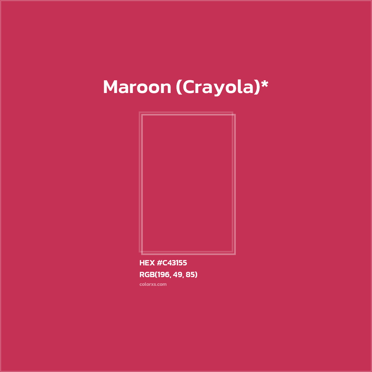 HEX #C43155 Color Name, Color Code, Palettes, Similar Paints, Images