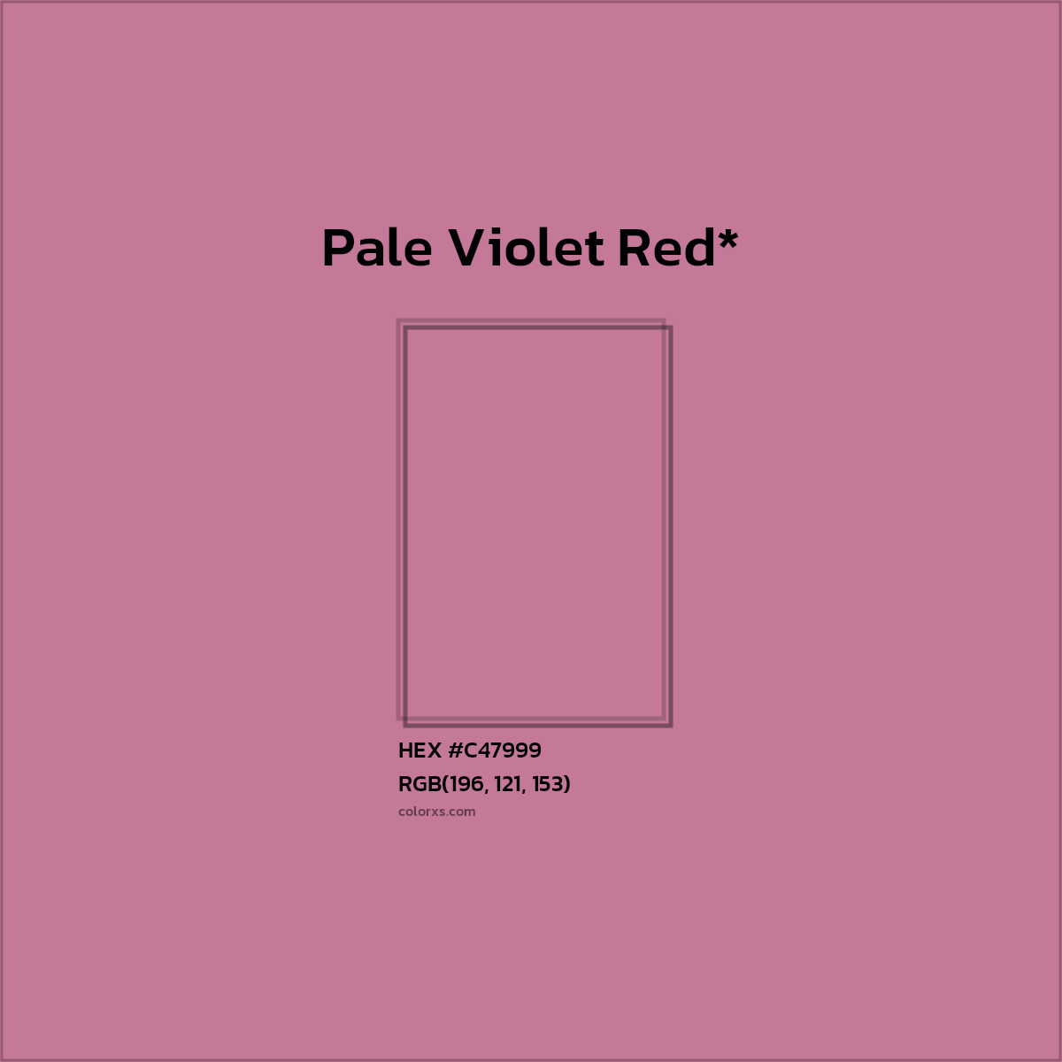 HEX #C47999 Color Name, Color Code, Palettes, Similar Paints, Images