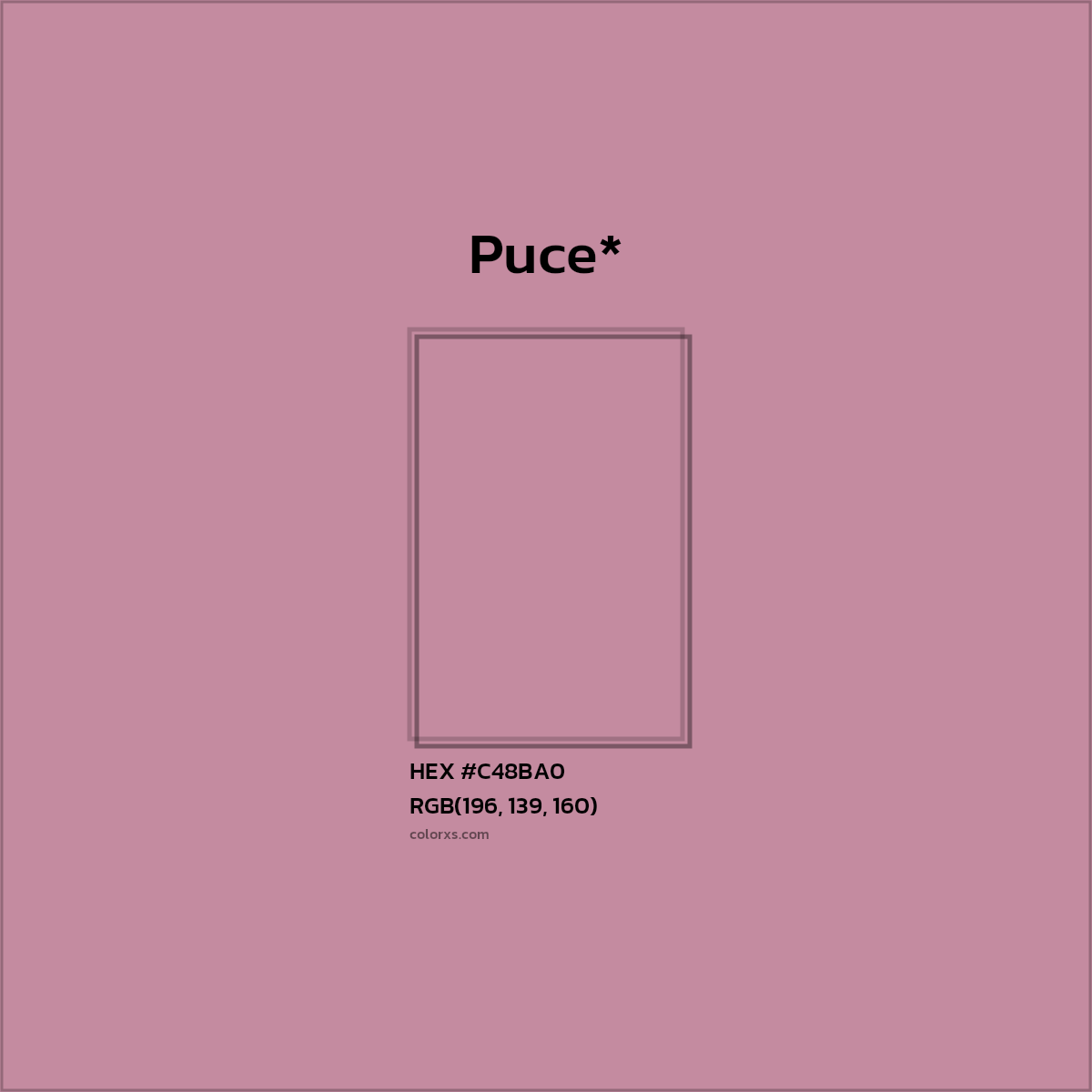 HEX #C48BA0 Color Name, Color Code, Palettes, Similar Paints, Images