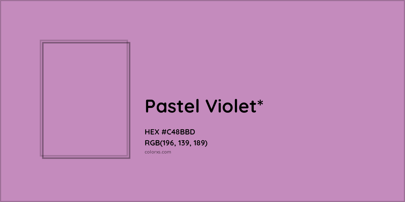 HEX #C48BBD Color Name, Color Code, Palettes, Similar Paints, Images