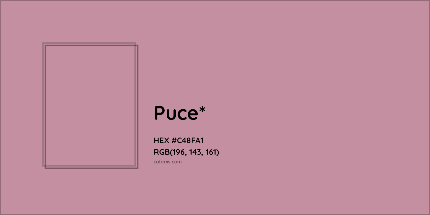 HEX #C48FA1 Color Name, Color Code, Palettes, Similar Paints, Images