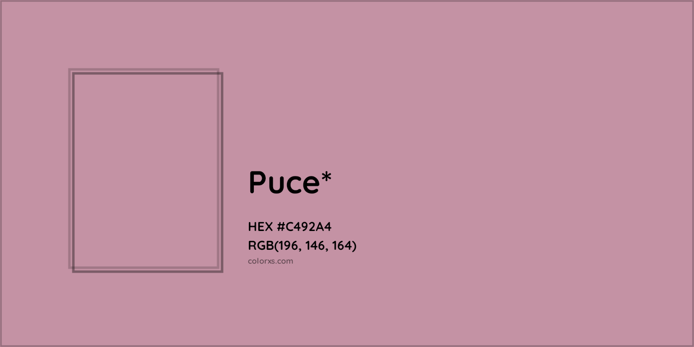 HEX #C492A4 Color Name, Color Code, Palettes, Similar Paints, Images