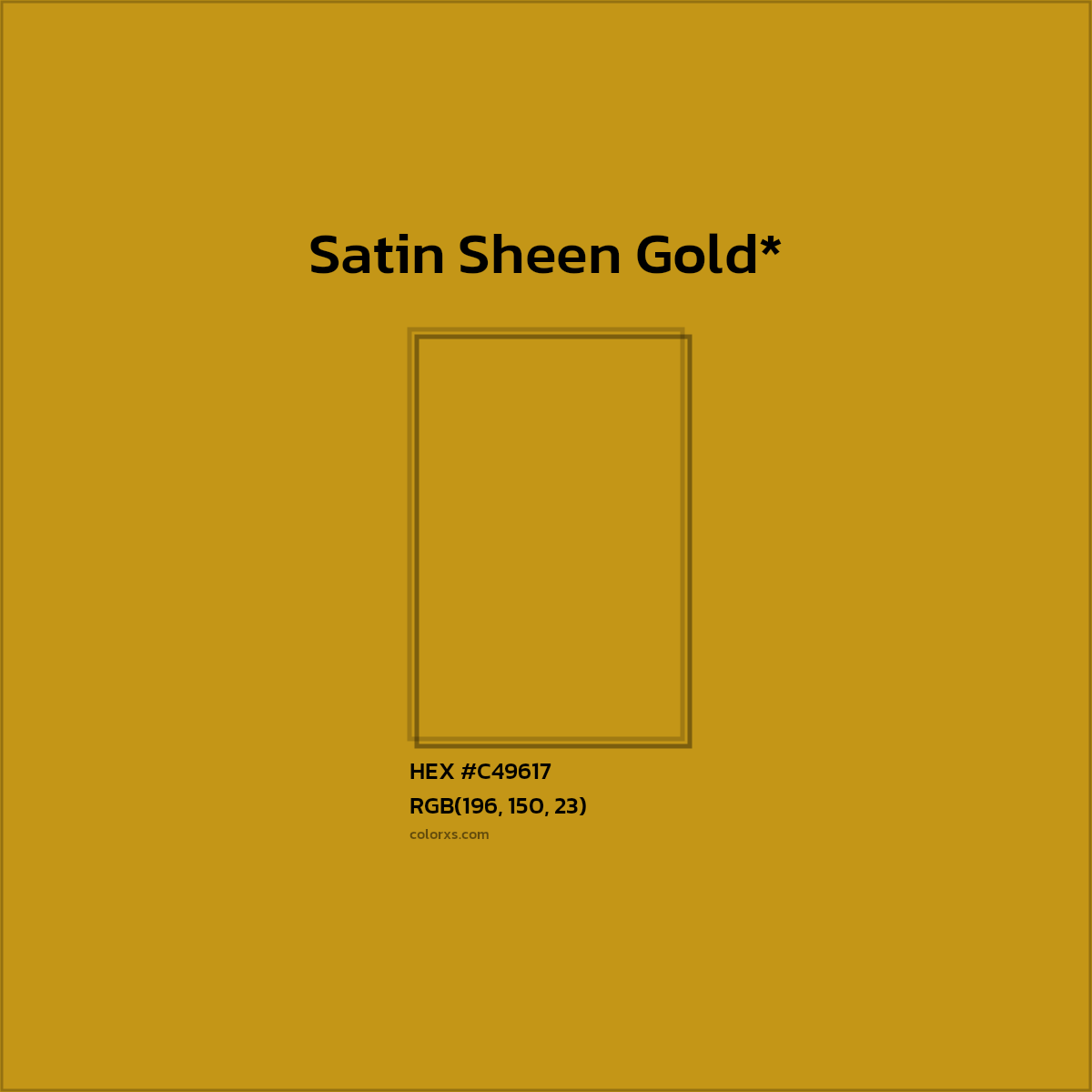 HEX #C49617 Color Name, Color Code, Palettes, Similar Paints, Images