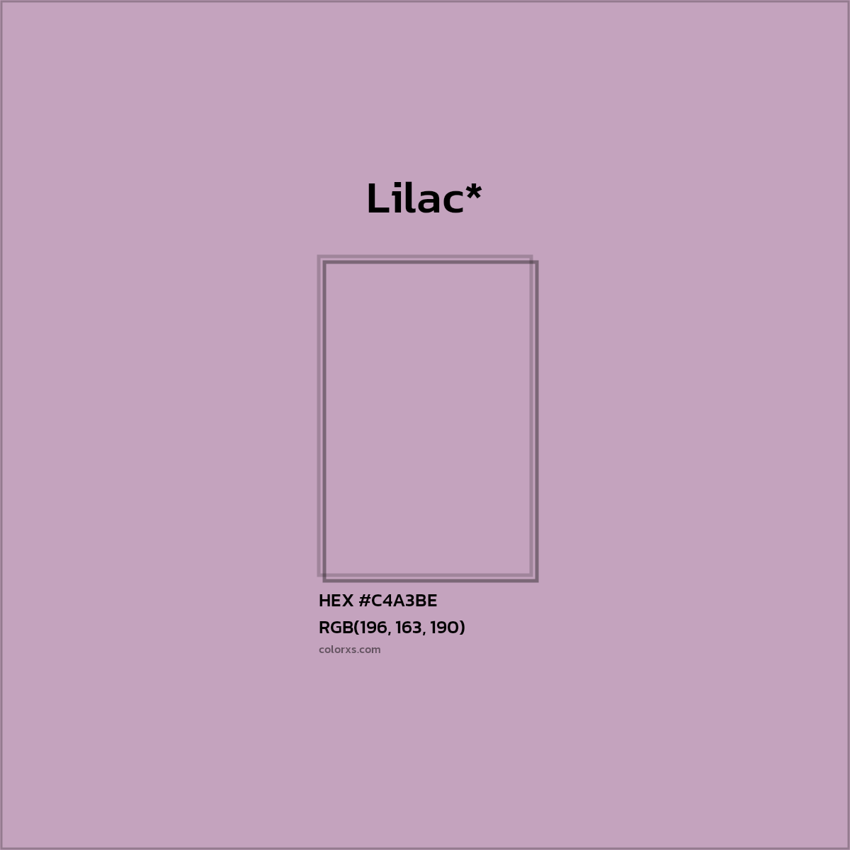 HEX #C4A3BE Color Name, Color Code, Palettes, Similar Paints, Images