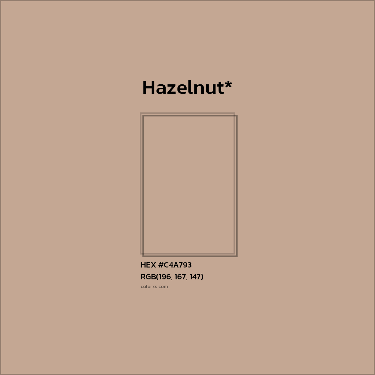 HEX #C4A793 Color Name, Color Code, Palettes, Similar Paints, Images
