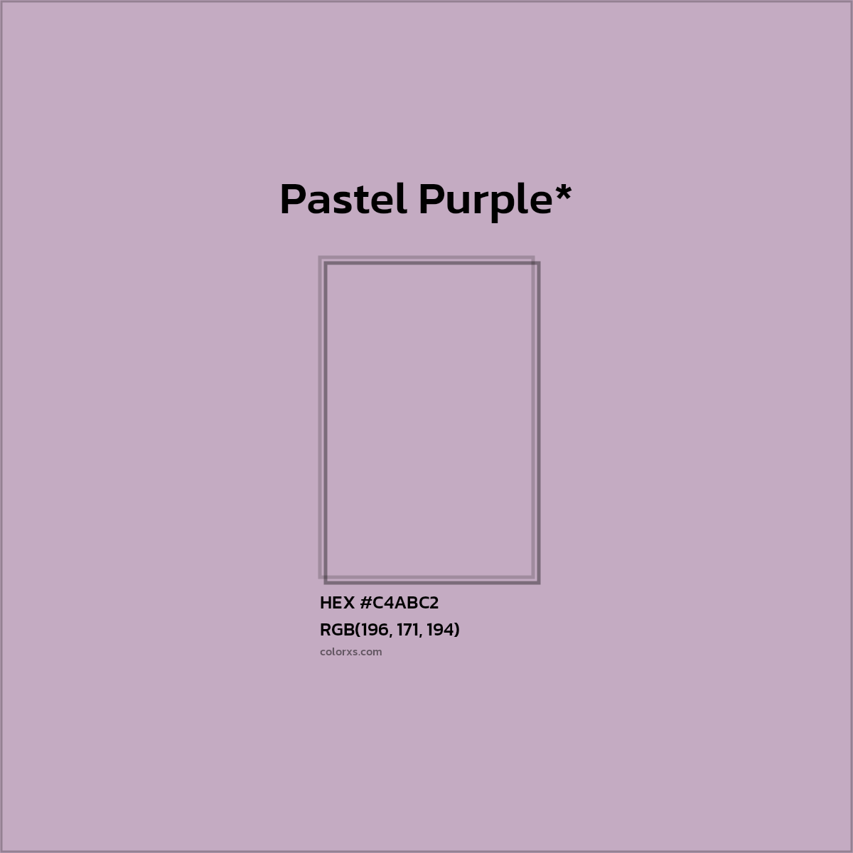 HEX #C4ABC2 Color Name, Color Code, Palettes, Similar Paints, Images
