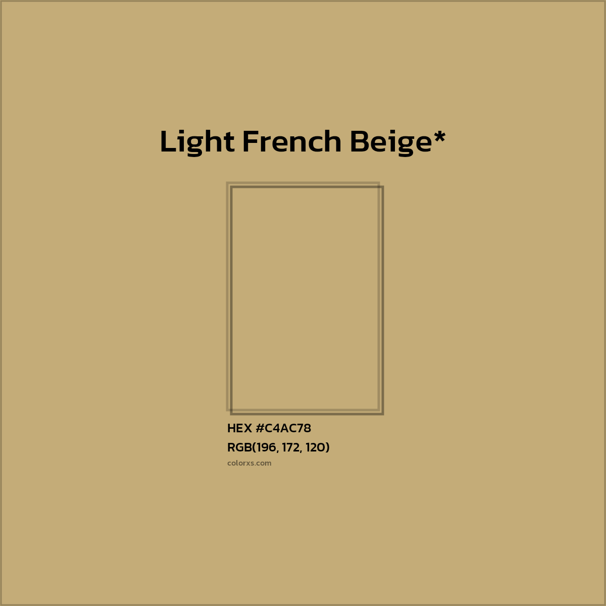 HEX #C4AC78 Color Name, Color Code, Palettes, Similar Paints, Images