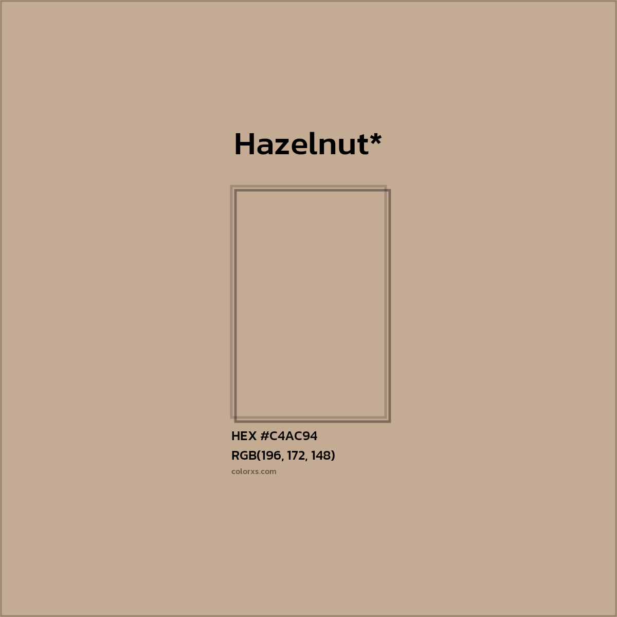 HEX #C4AC94 Color Name, Color Code, Palettes, Similar Paints, Images