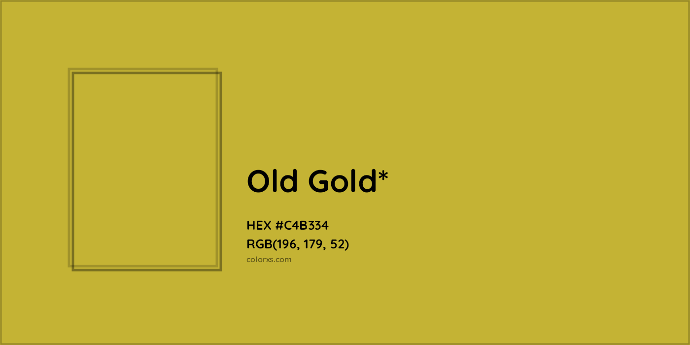 HEX #C4B334 Color Name, Color Code, Palettes, Similar Paints, Images
