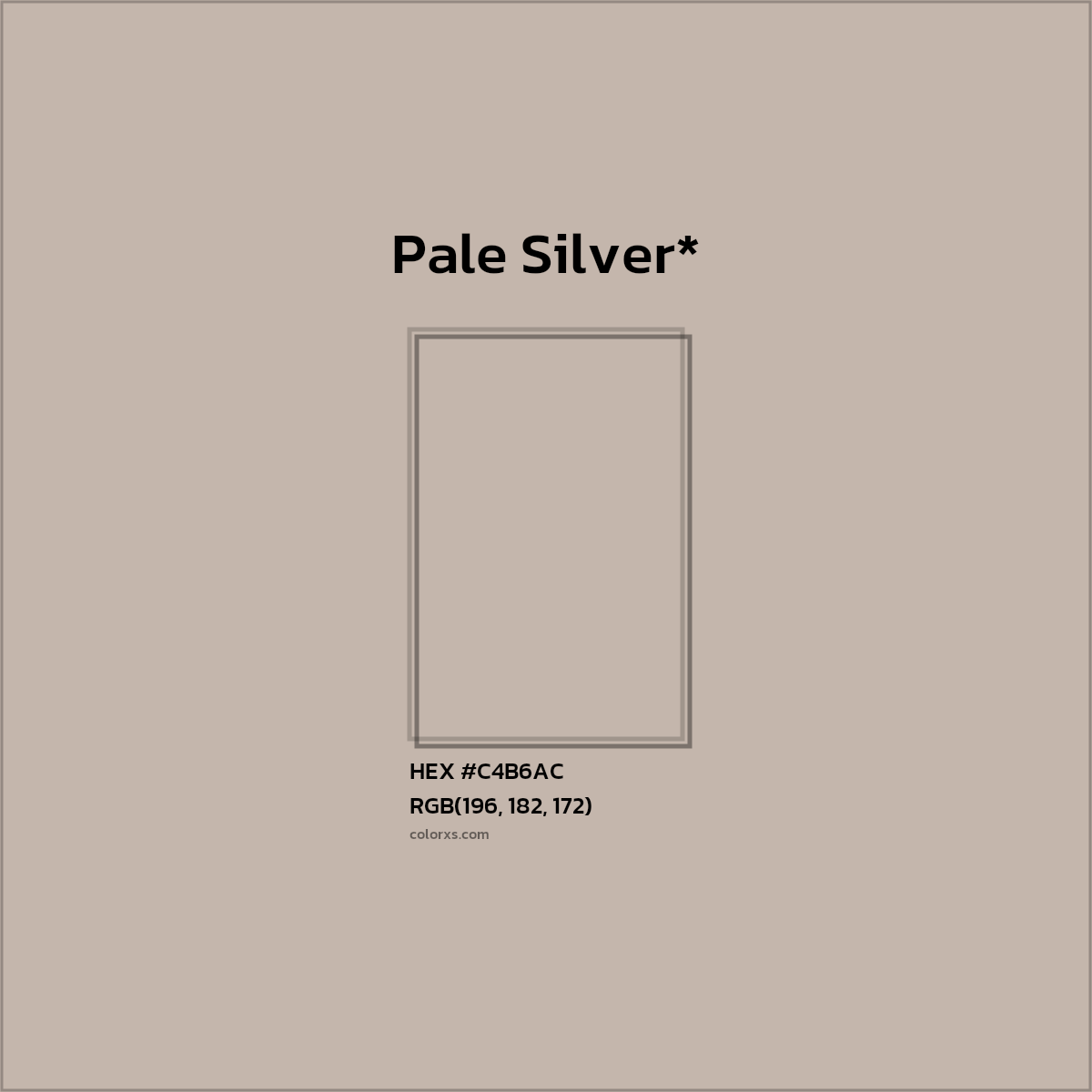 HEX #C4B6AC Color Name, Color Code, Palettes, Similar Paints, Images