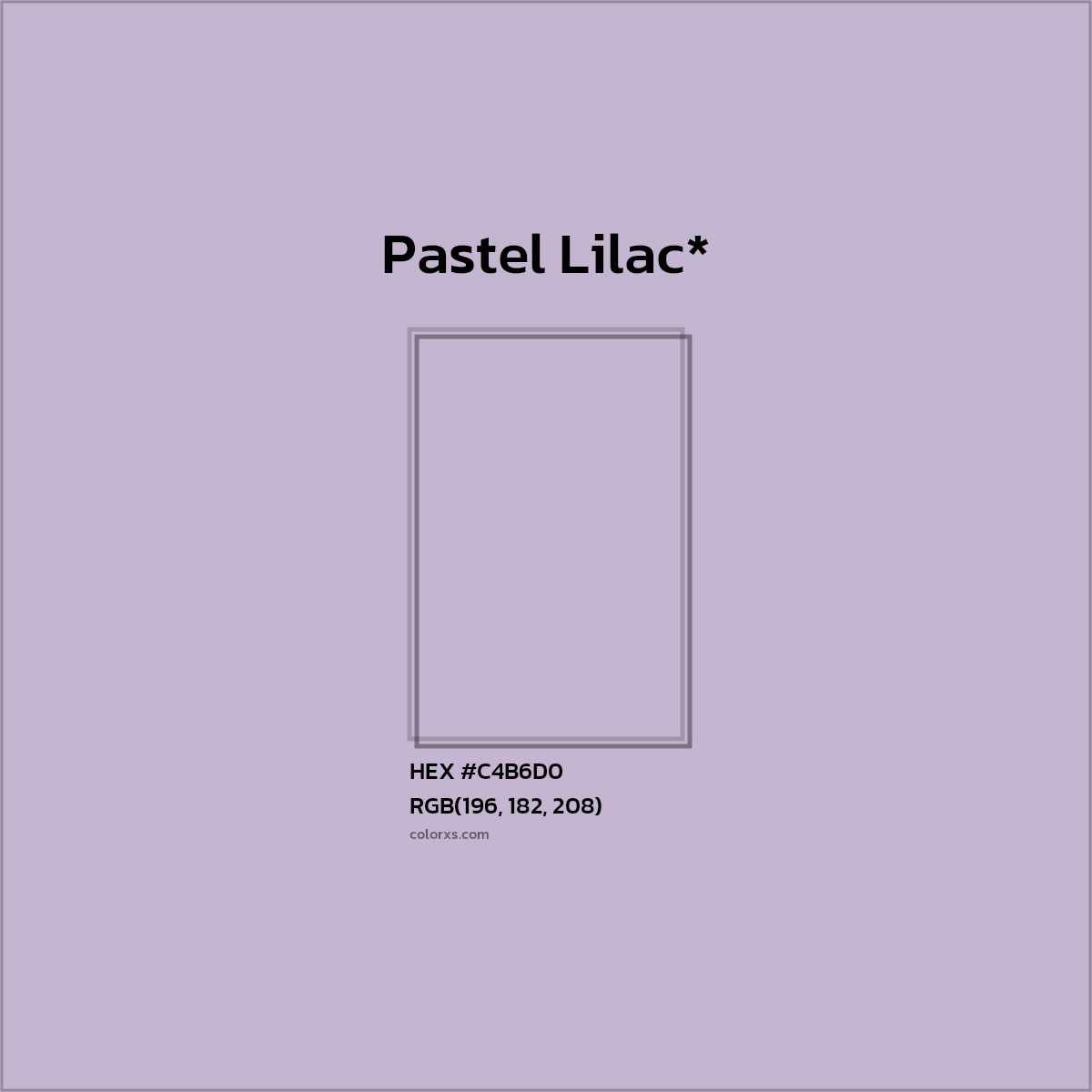 HEX #C4B6D0 Color Name, Color Code, Palettes, Similar Paints, Images