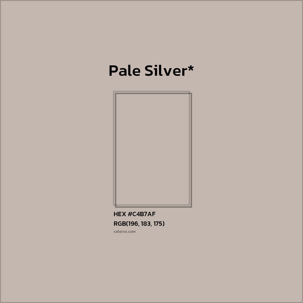 HEX #C4B7AF Color Name, Color Code, Palettes, Similar Paints, Images