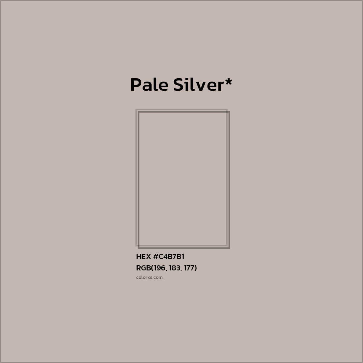 HEX #C4B7B1 Color Name, Color Code, Palettes, Similar Paints, Images