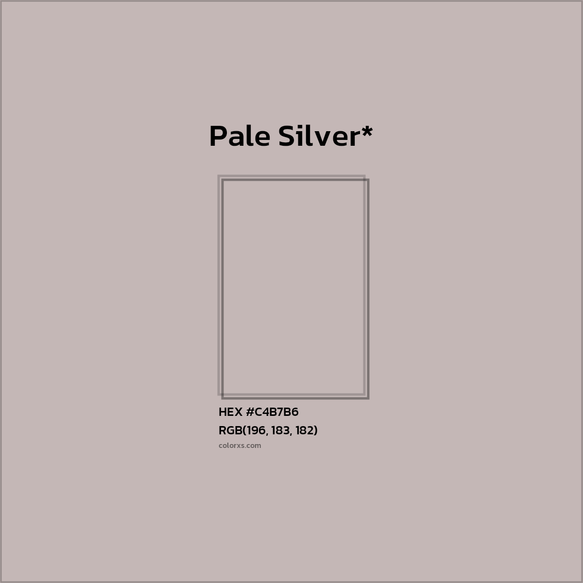 HEX #C4B7B6 Color Name, Color Code, Palettes, Similar Paints, Images
