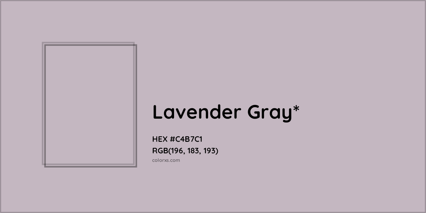 HEX #C4B7C1 Color Name, Color Code, Palettes, Similar Paints, Images