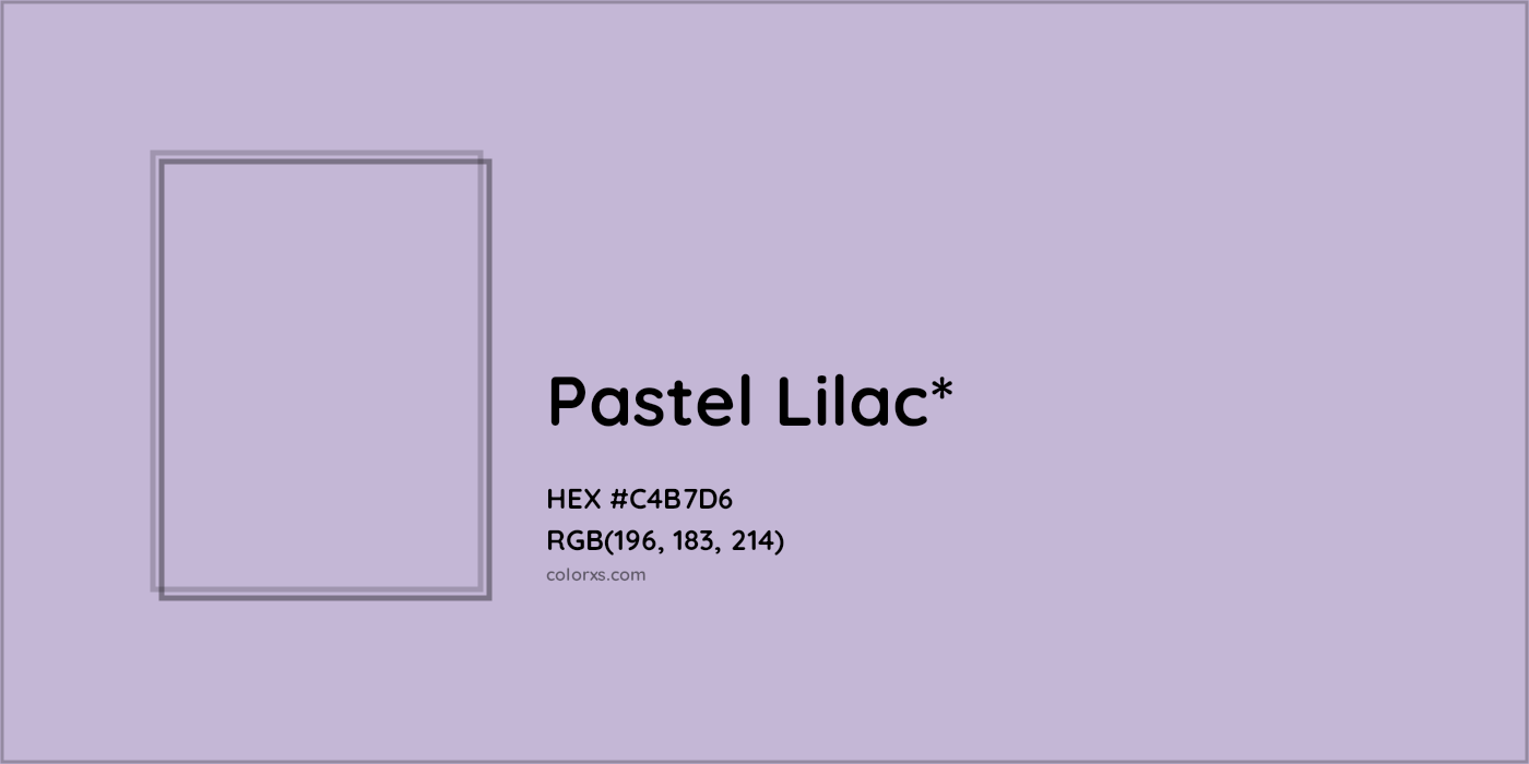 HEX #C4B7D6 Color Name, Color Code, Palettes, Similar Paints, Images