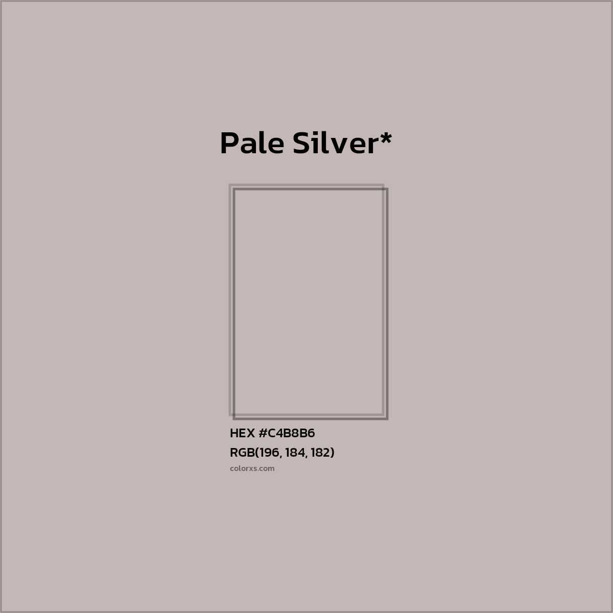 HEX #C4B8B6 Color Name, Color Code, Palettes, Similar Paints, Images