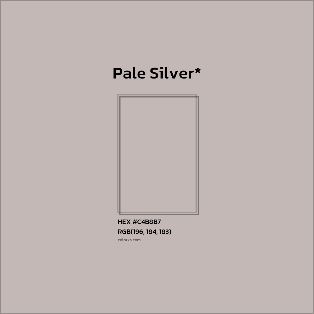 HEX #C4B8B7 Color Name, Color Code, Palettes, Similar Paints, Images