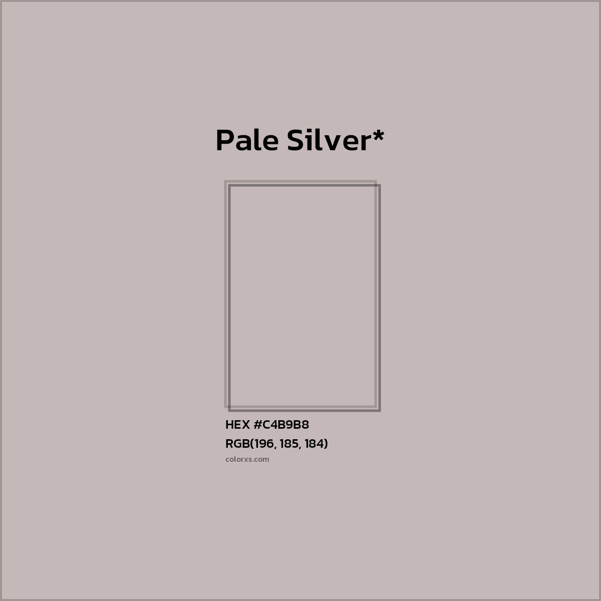 HEX #C4B9B8 Color Name, Color Code, Palettes, Similar Paints, Images