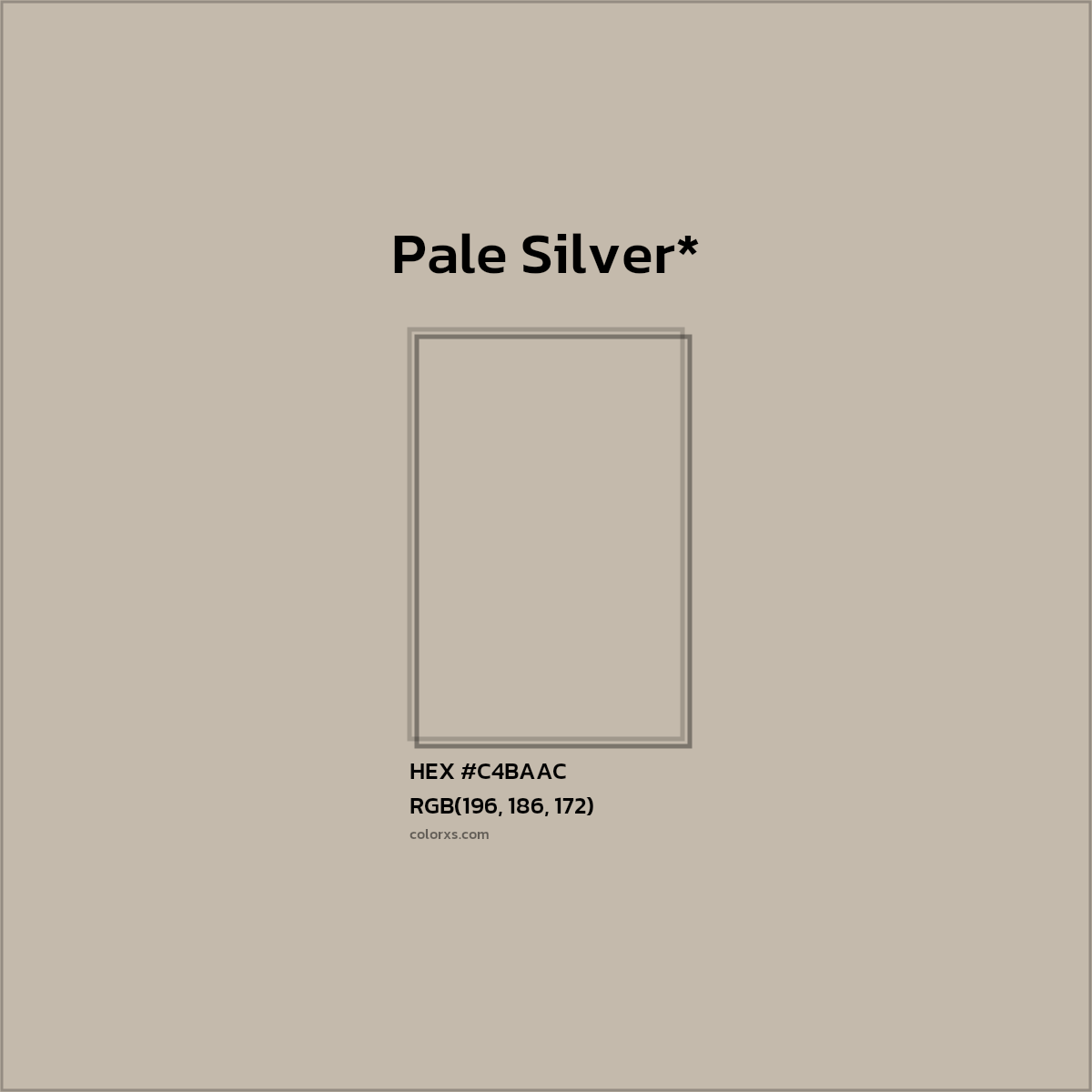 HEX #C4BAAC Color Name, Color Code, Palettes, Similar Paints, Images