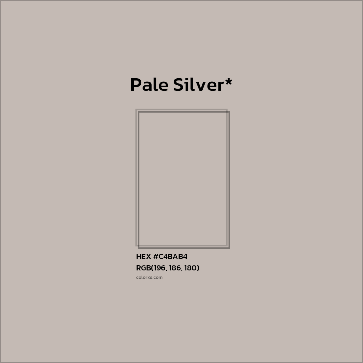 HEX #C4BAB4 Color Name, Color Code, Palettes, Similar Paints, Images