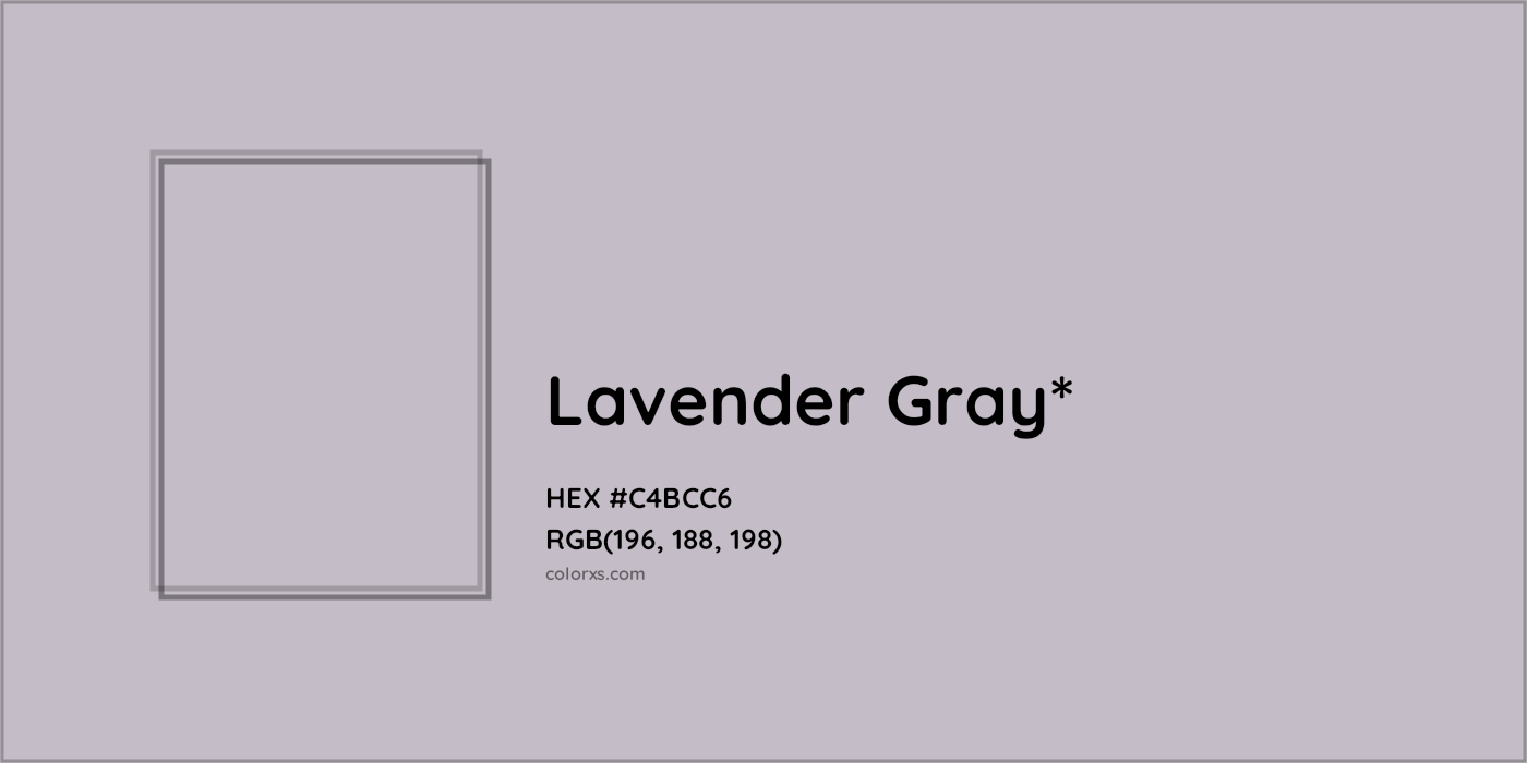 HEX #C4BCC6 Color Name, Color Code, Palettes, Similar Paints, Images