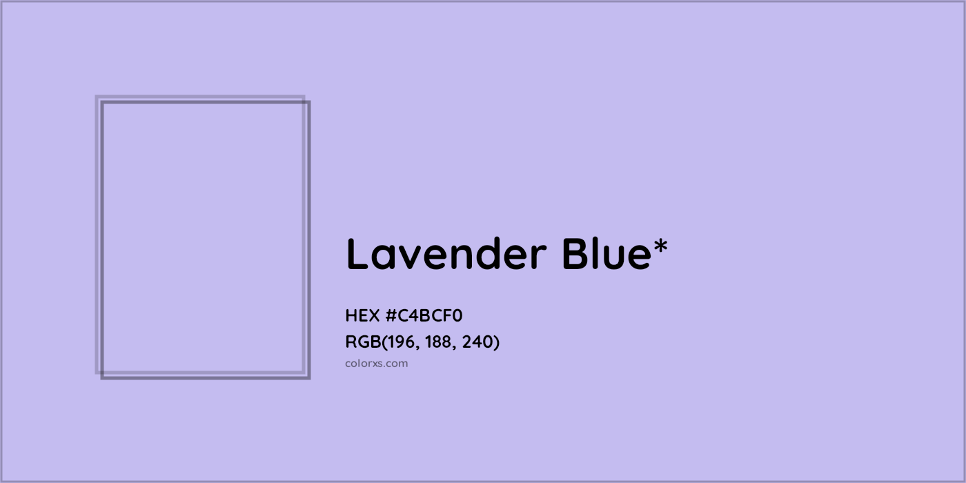 HEX #C4BCF0 Color Name, Color Code, Palettes, Similar Paints, Images
