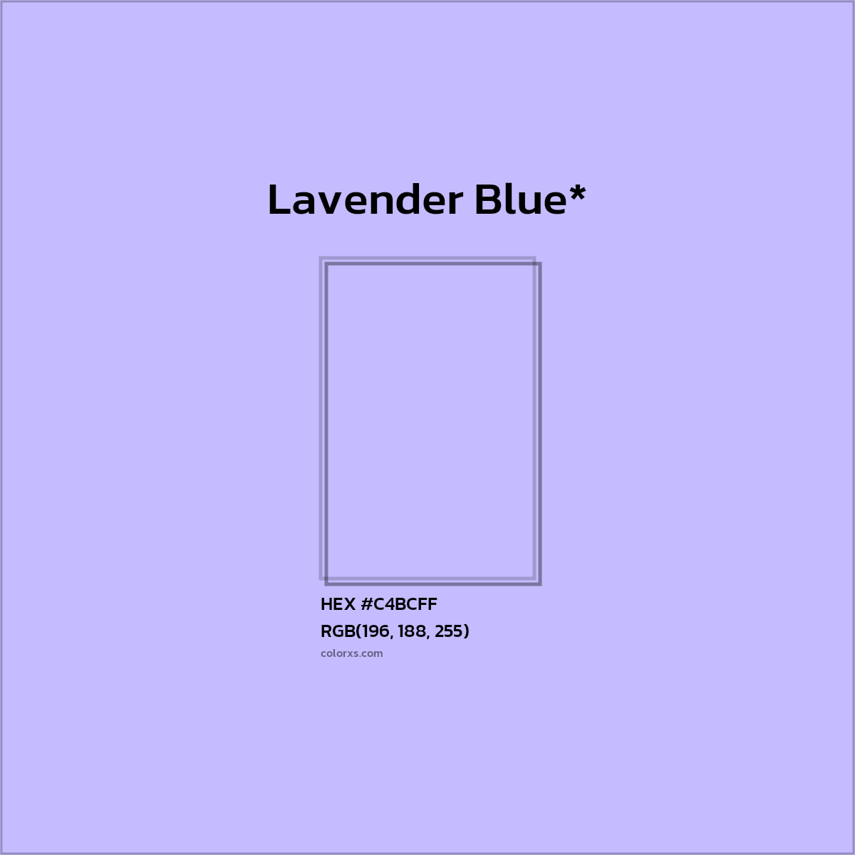 HEX #C4BCFF Color Name, Color Code, Palettes, Similar Paints, Images