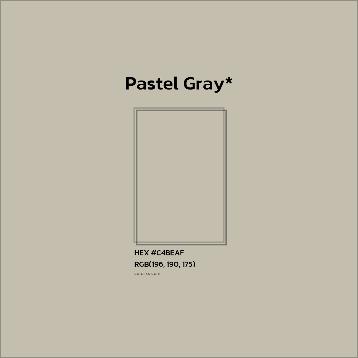 HEX #C4BEAF Color Name, Color Code, Palettes, Similar Paints, Images