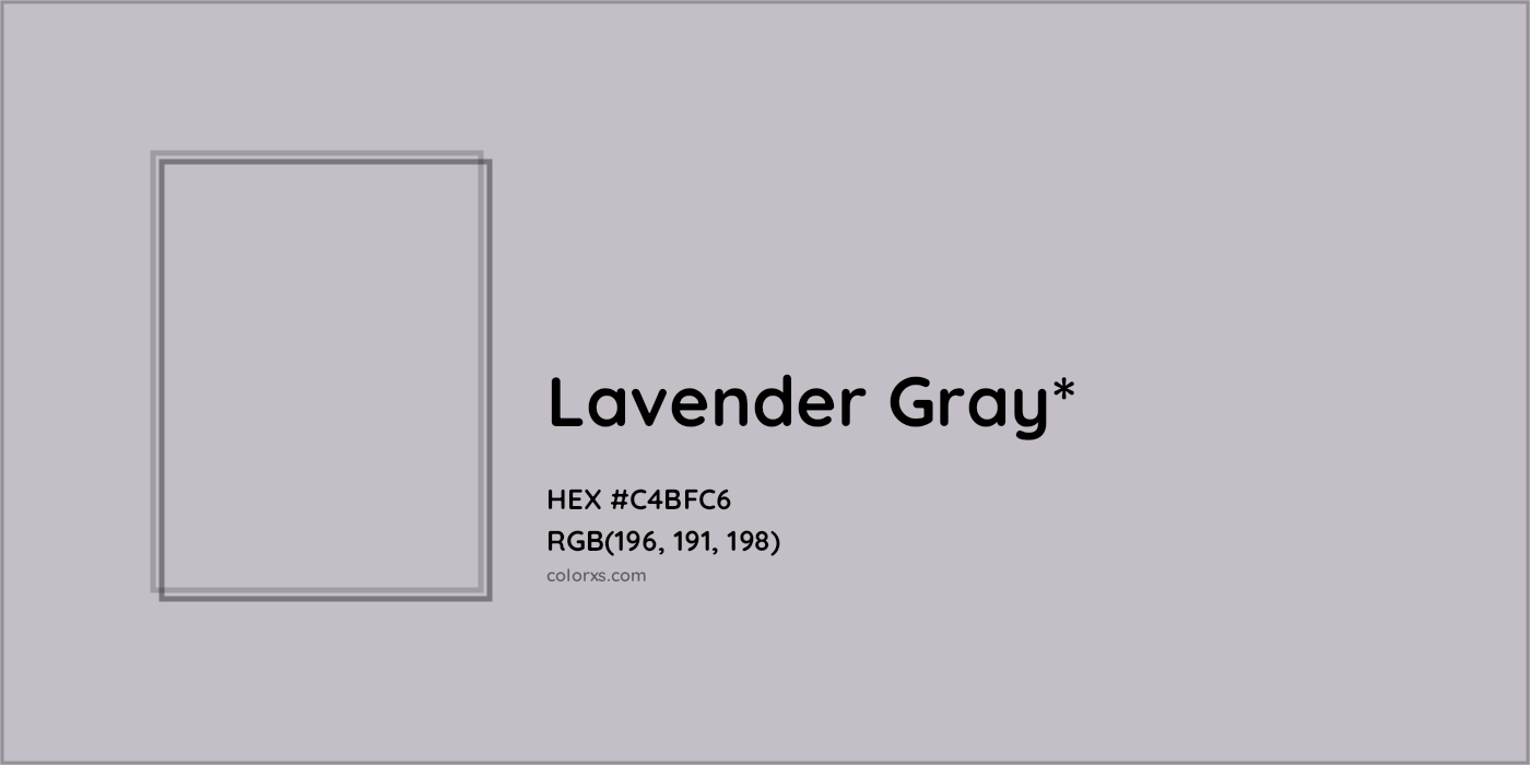 HEX #C4BFC6 Color Name, Color Code, Palettes, Similar Paints, Images