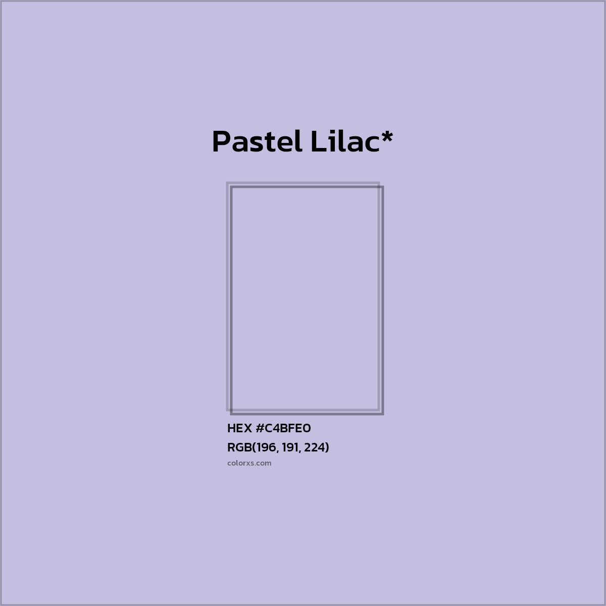 HEX #C4BFE0 Color Name, Color Code, Palettes, Similar Paints, Images