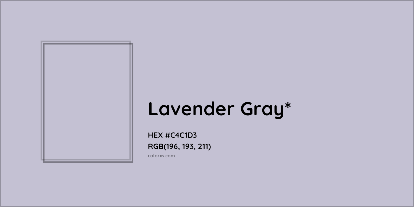 HEX #C4C1D3 Color Name, Color Code, Palettes, Similar Paints, Images