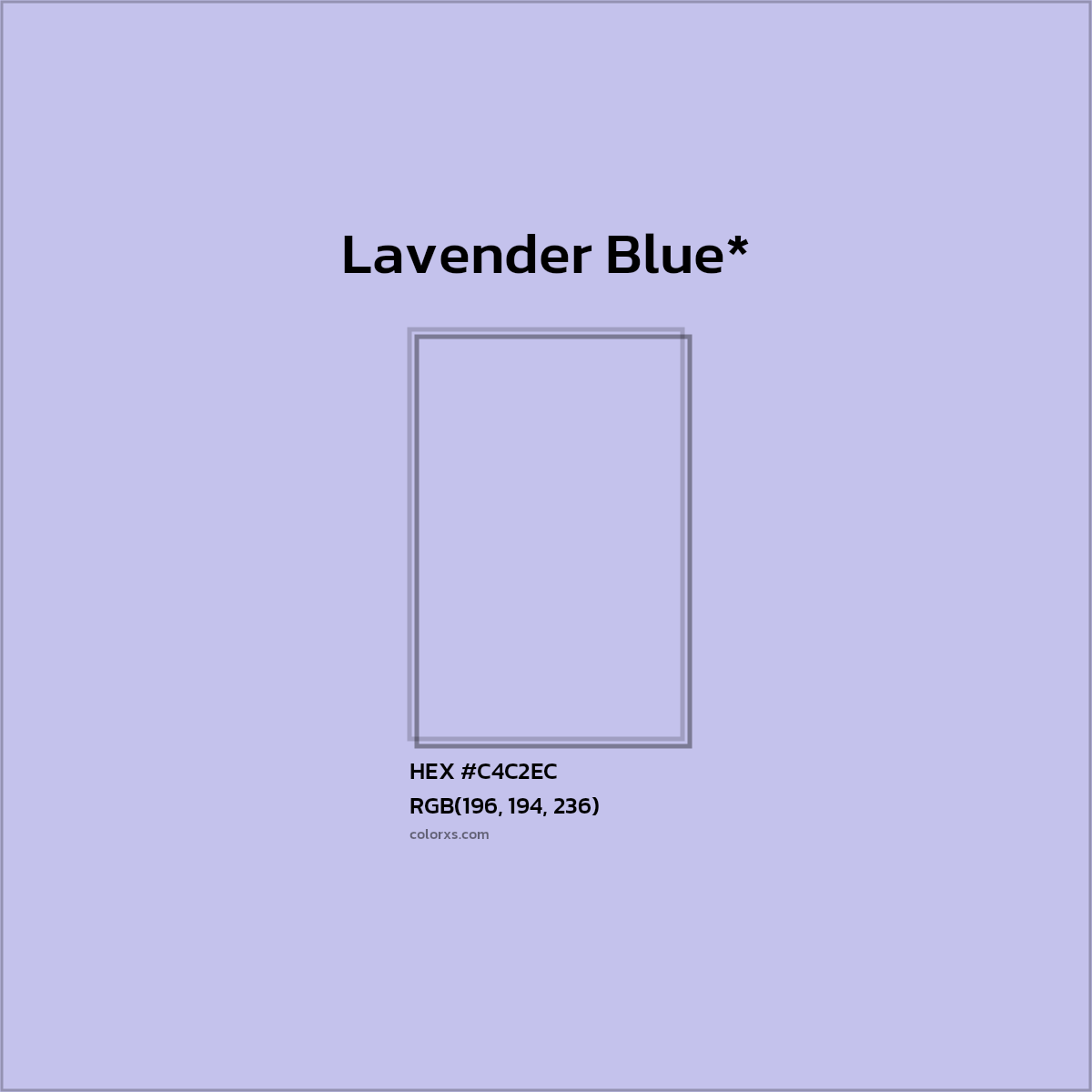 HEX #C4C2EC Color Name, Color Code, Palettes, Similar Paints, Images