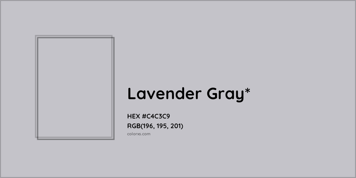 HEX #C4C3C9 Color Name, Color Code, Palettes, Similar Paints, Images
