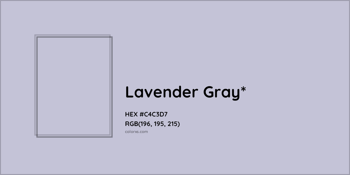 HEX #C4C3D7 Color Name, Color Code, Palettes, Similar Paints, Images