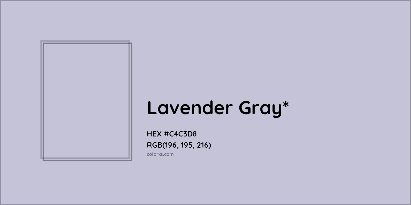 HEX #C4C3D8 Color Name, Color Code, Palettes, Similar Paints, Images