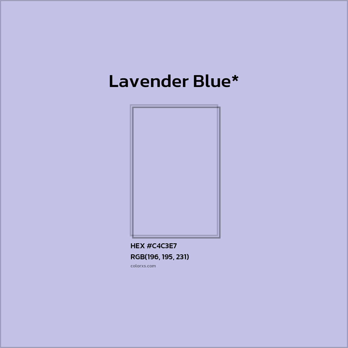 HEX #C4C3E7 Color Name, Color Code, Palettes, Similar Paints, Images