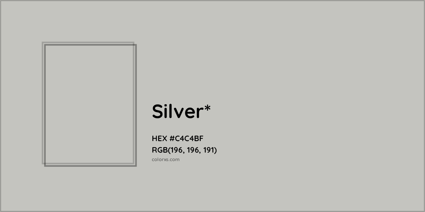HEX #C4C4BF Color Name, Color Code, Palettes, Similar Paints, Images