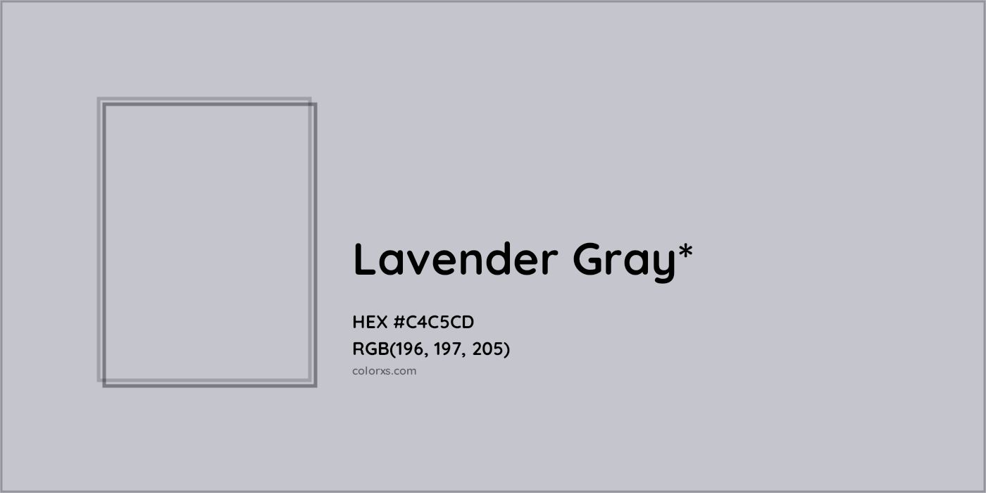 HEX #C4C5CD Color Name, Color Code, Palettes, Similar Paints, Images