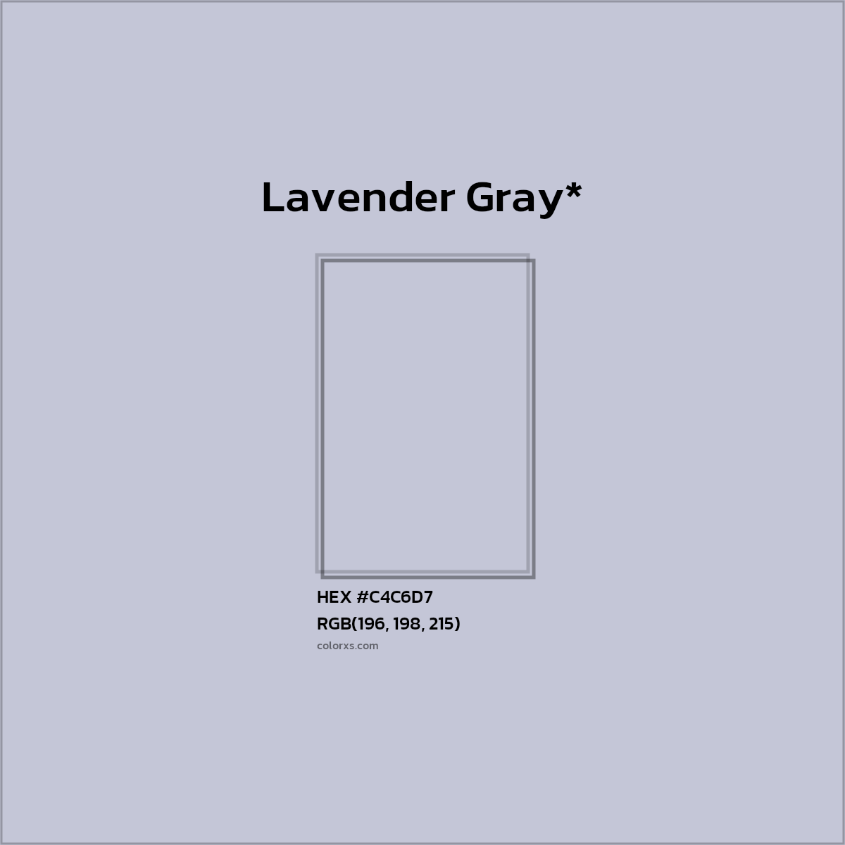 HEX #C4C6D7 Color Name, Color Code, Palettes, Similar Paints, Images